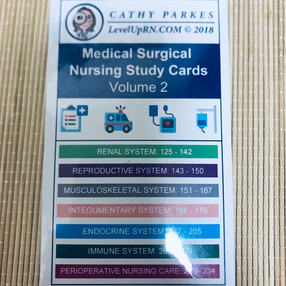 ✨CATHY PARKES Medical Surgical Flash Cards Vol. 2✨